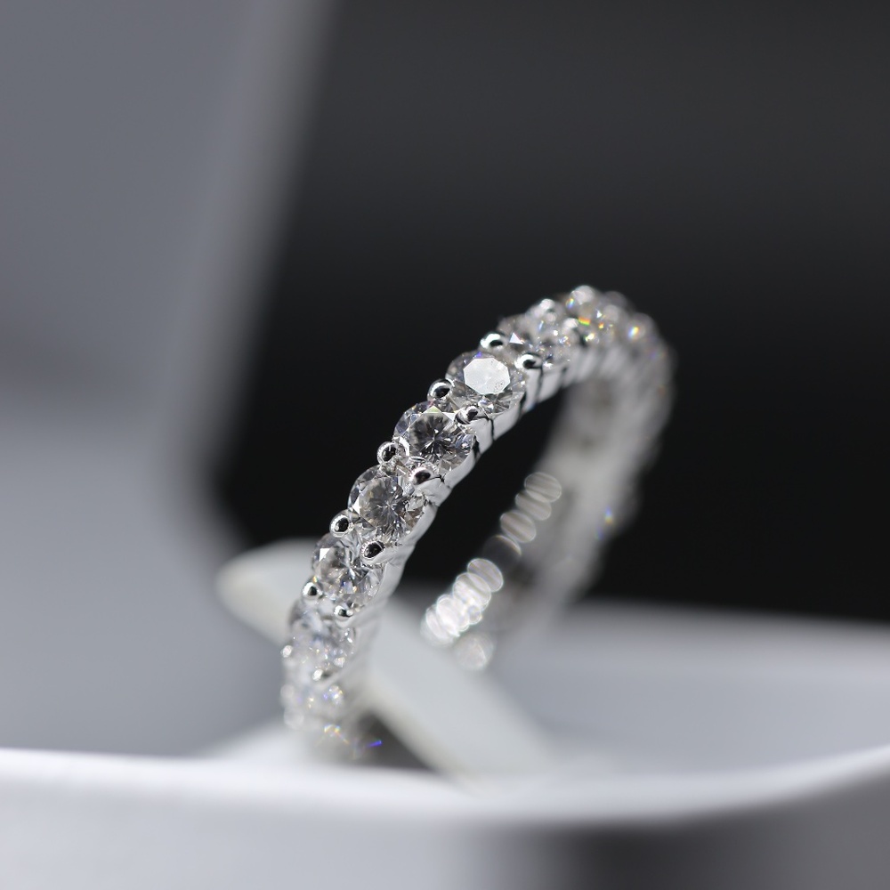 3.05 carat diamonds eternity band white gold